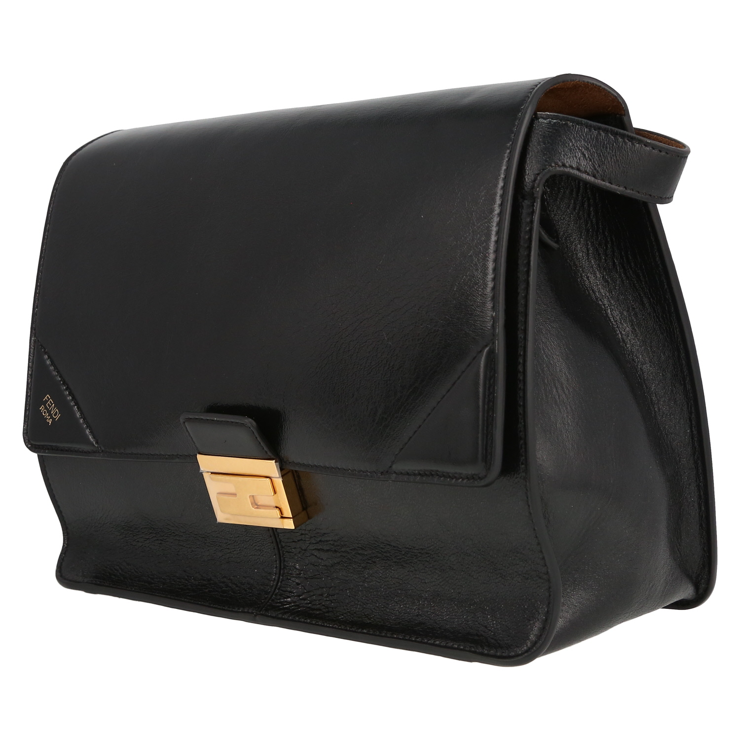Fendi  Kan U handbag  in black leather - Detail D3