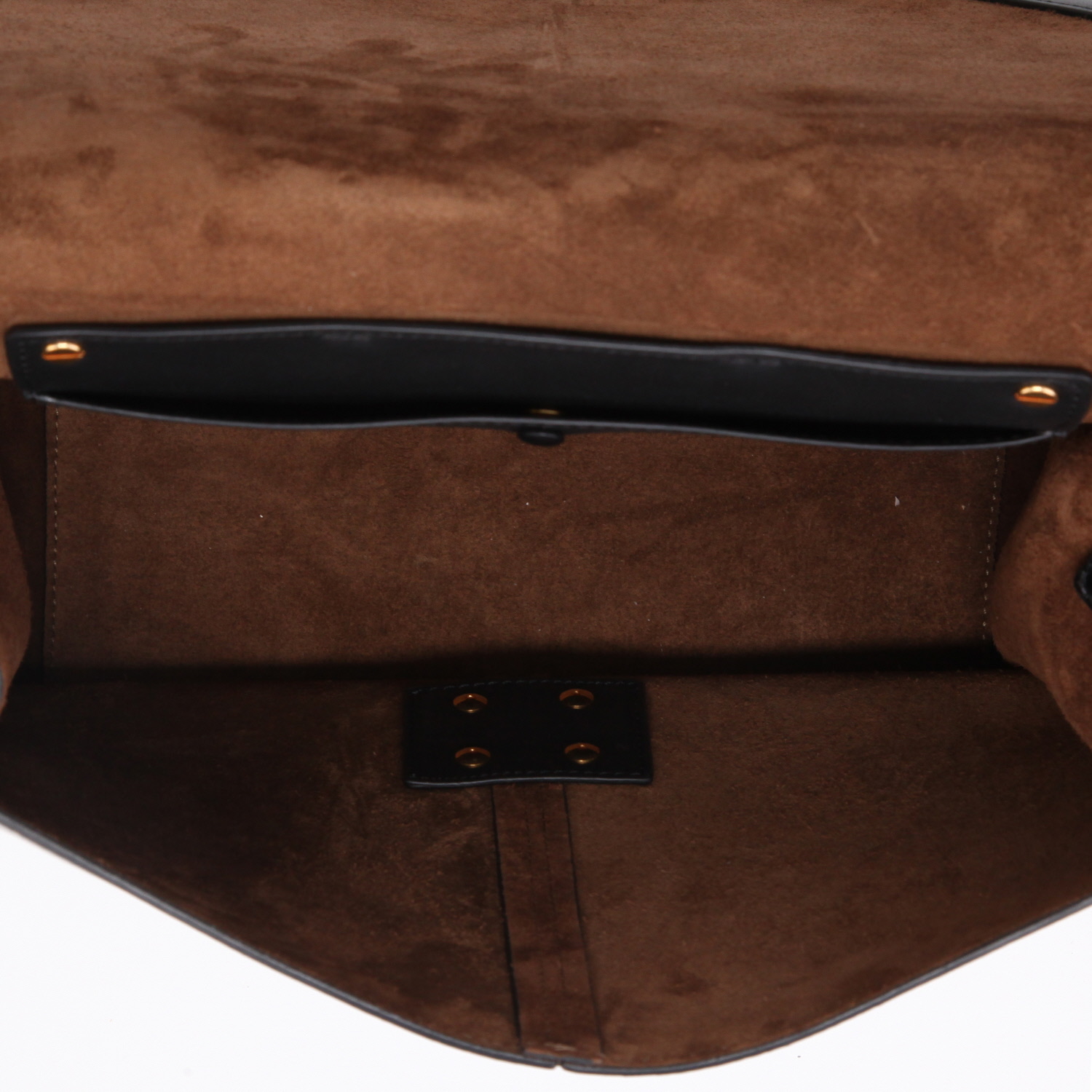 Bolso de mano Fendi  Kan U en cuero negro - Detail D8