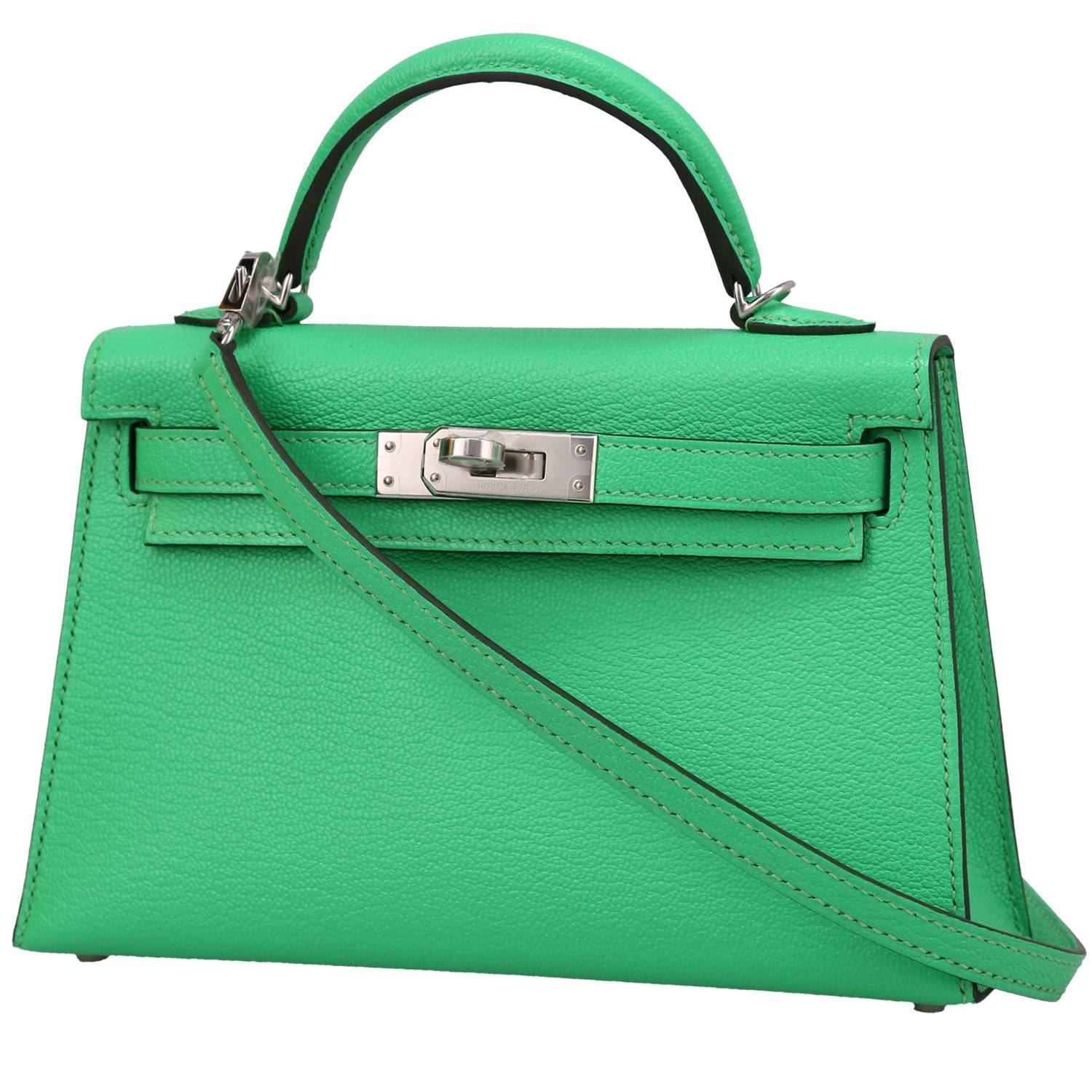 Borsa Hermes Birkin 35 cm in pelle Epsom verde, Gucci and