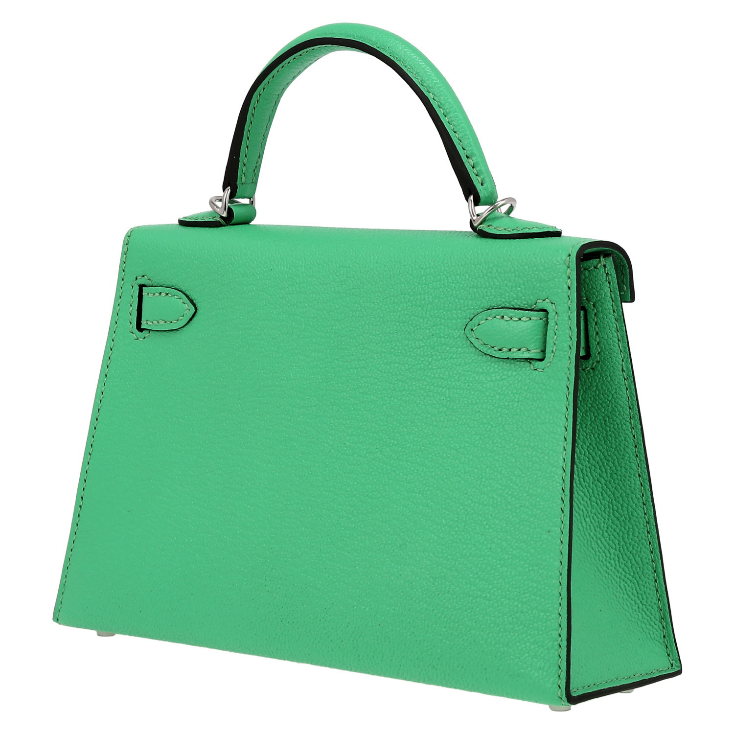 Borsa Hermès  Kelly 20 cm in pelle Mysore verde Comics - Detail D5