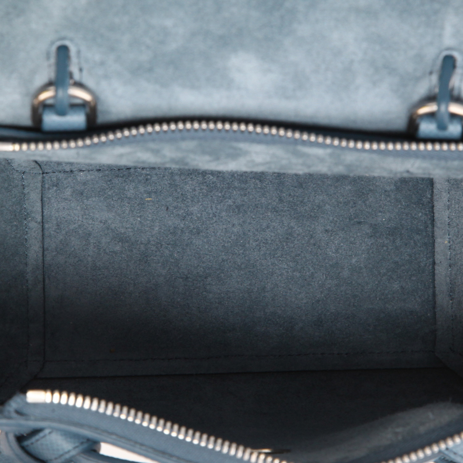 Bolso de mano Celine  Belt en cuero azul - Detail D8