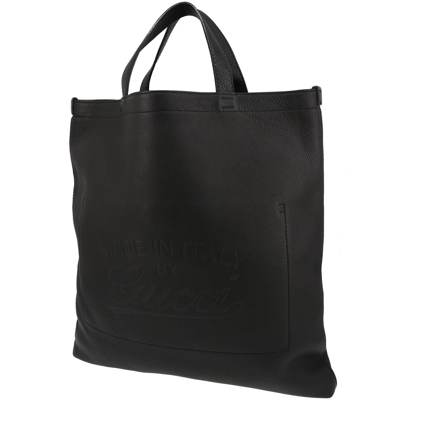Gucci handbag in black grained leather
