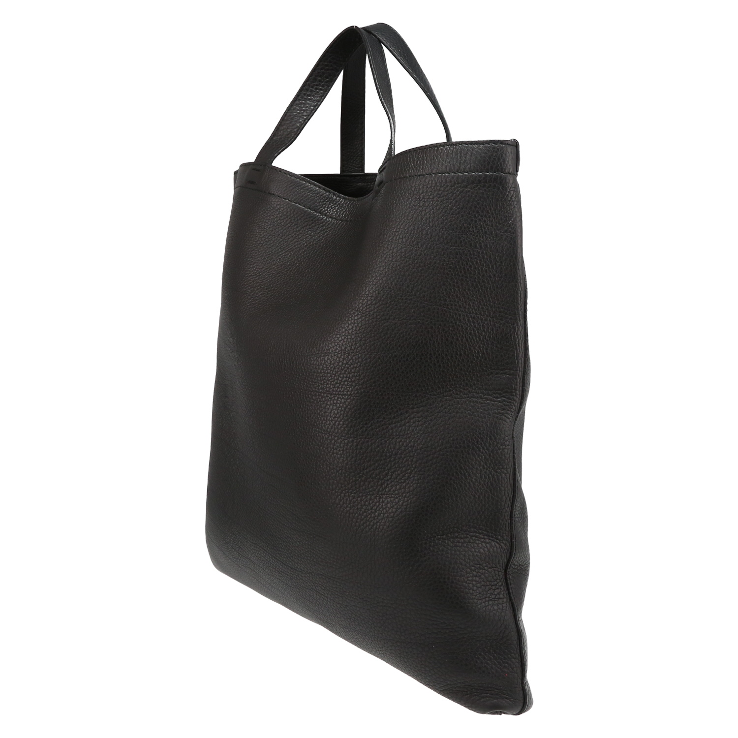 Sac à main Gucci en cuir grainé noir - Detail D5