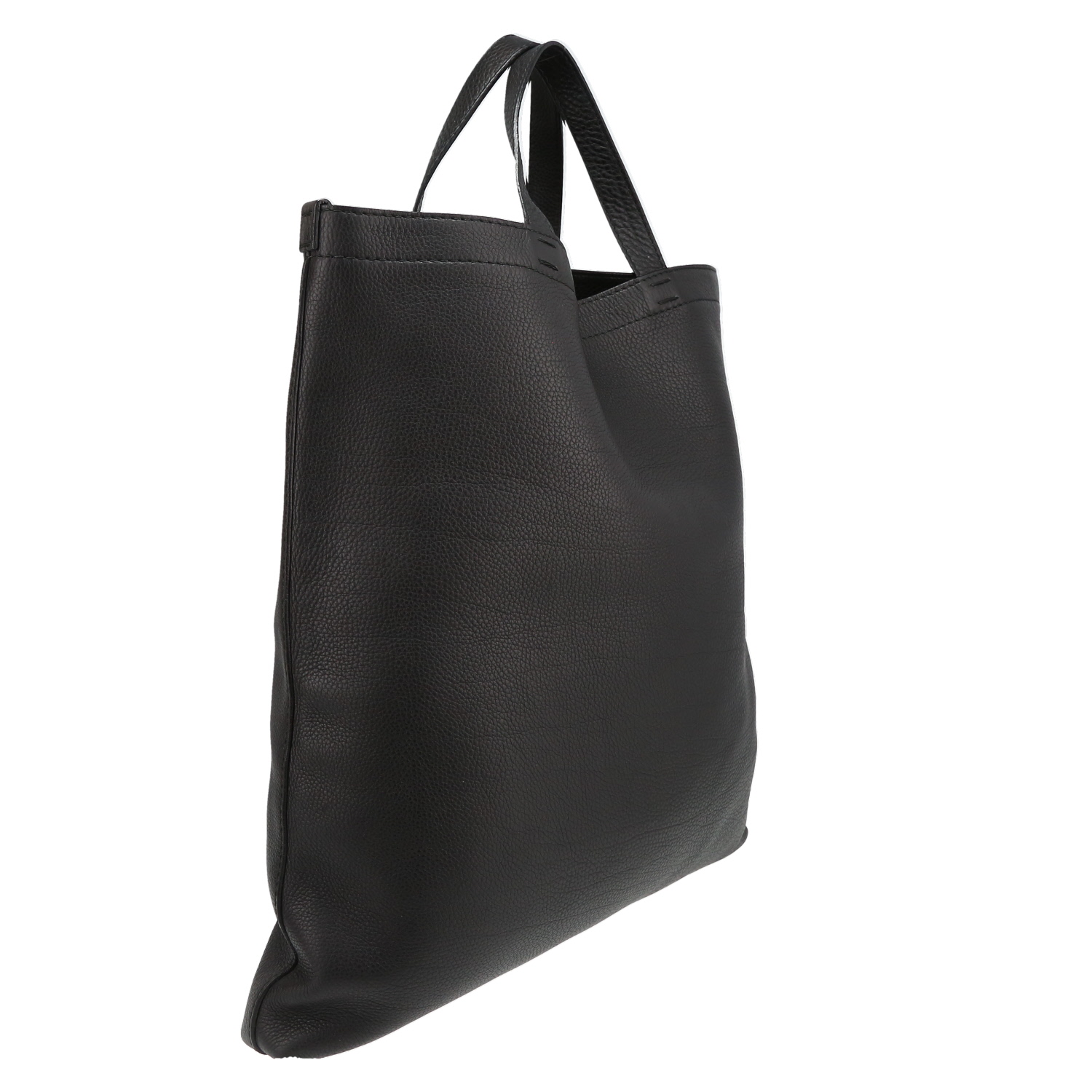 Sac à main Gucci en cuir grainé noir - Detail D6