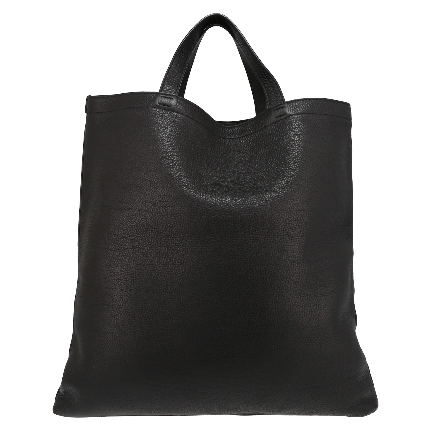 Sac à main Gucci en cuir grainé noir - Detail D7