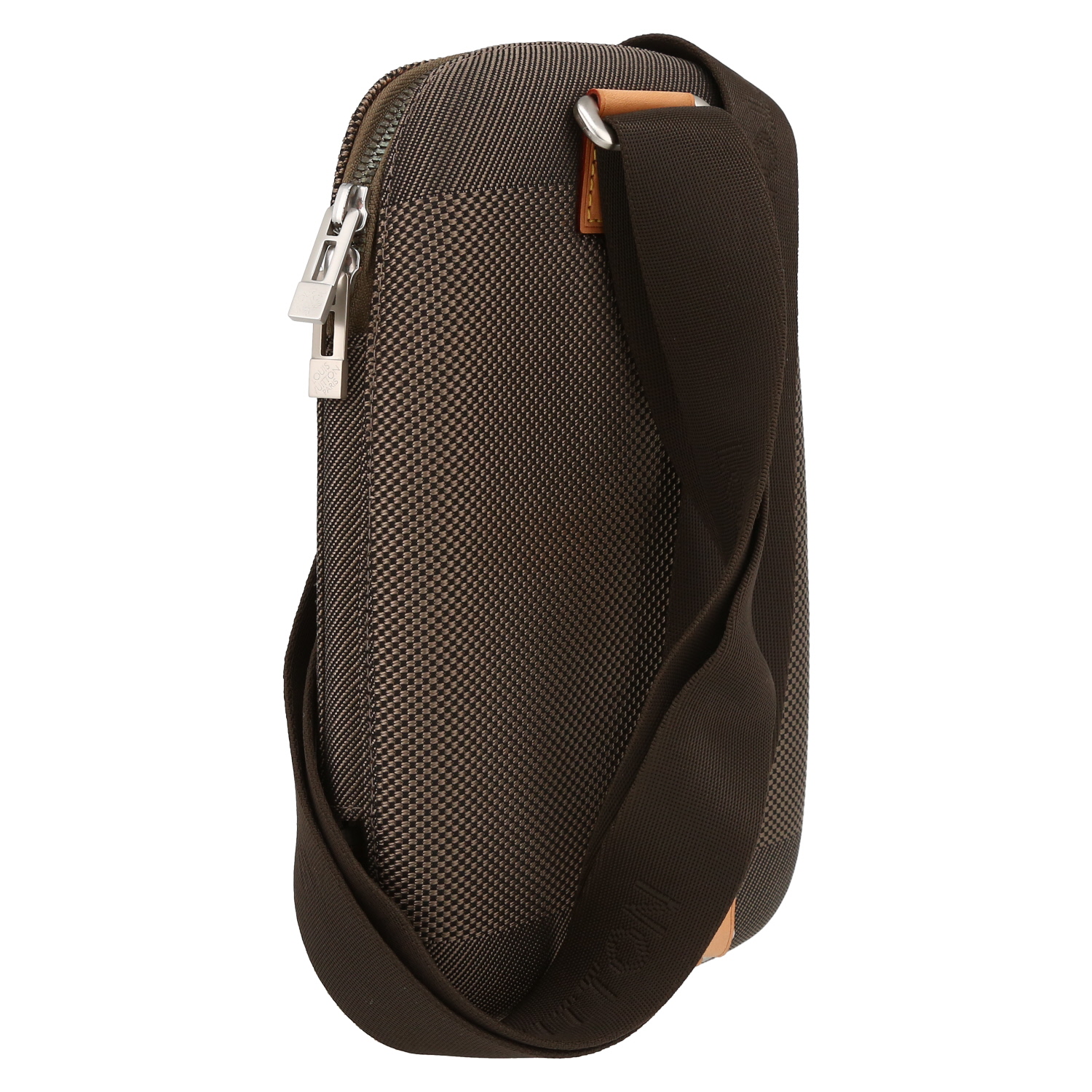 Bolso bandolera Louis Vuitton  Geant Mage en lona color topo y cuero natural - Detail D6