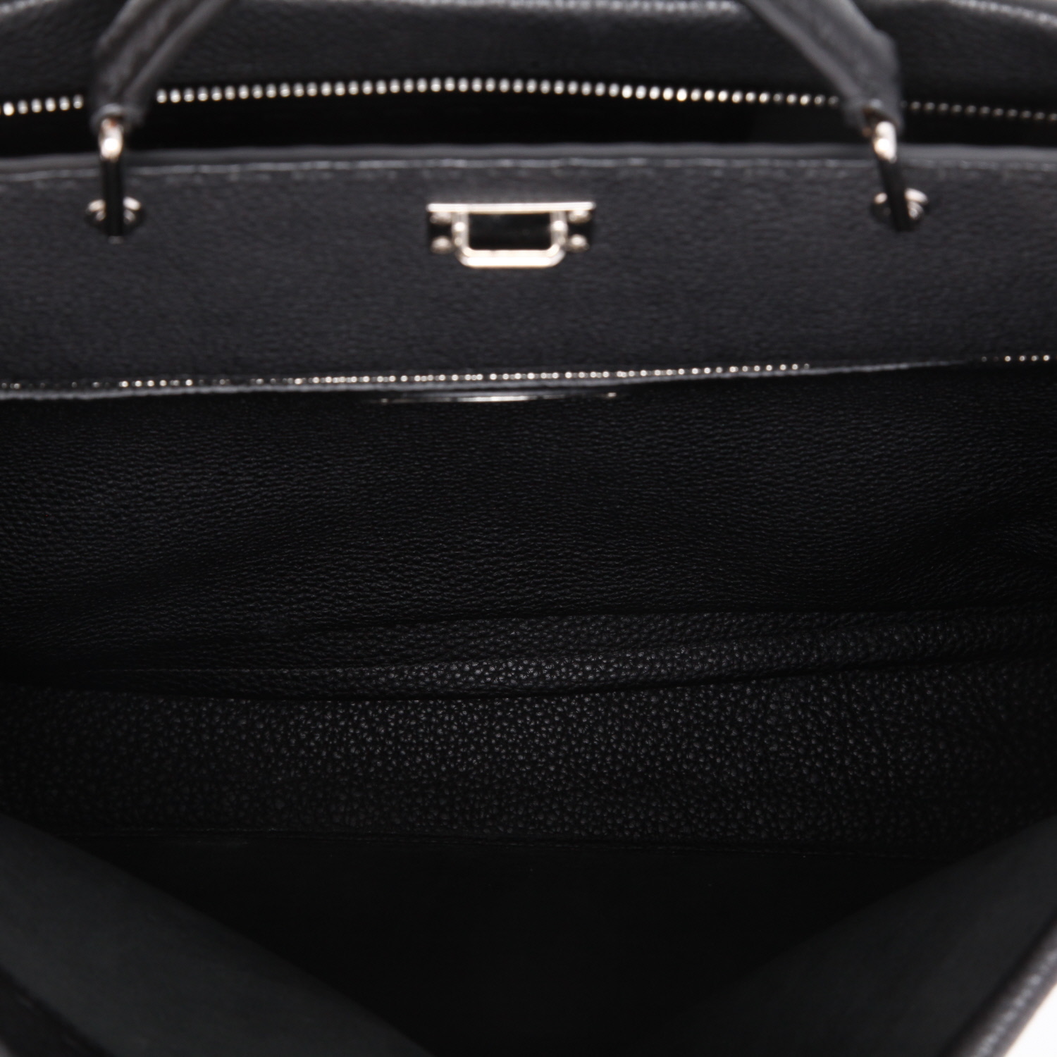 Borsa Fendi Peekaboo Selleria modello grande in pelle martellata nera - Detail D8