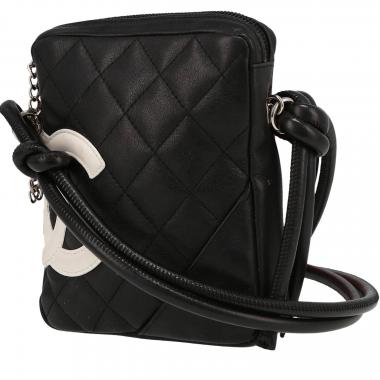 At Auction: Chanel Black Quilted Lambskin Cambon Ligne Bowler Bag