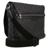 Borsa a tracolla Louis Vuitton  Messenger in tela a scacchi grigio antracite e tela nera - Detail D6 thumbnail