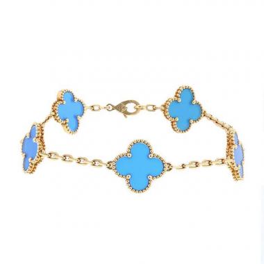 Bracciale Van Cleef 
Arpels Alhambra Vintage in oro giallo e agata