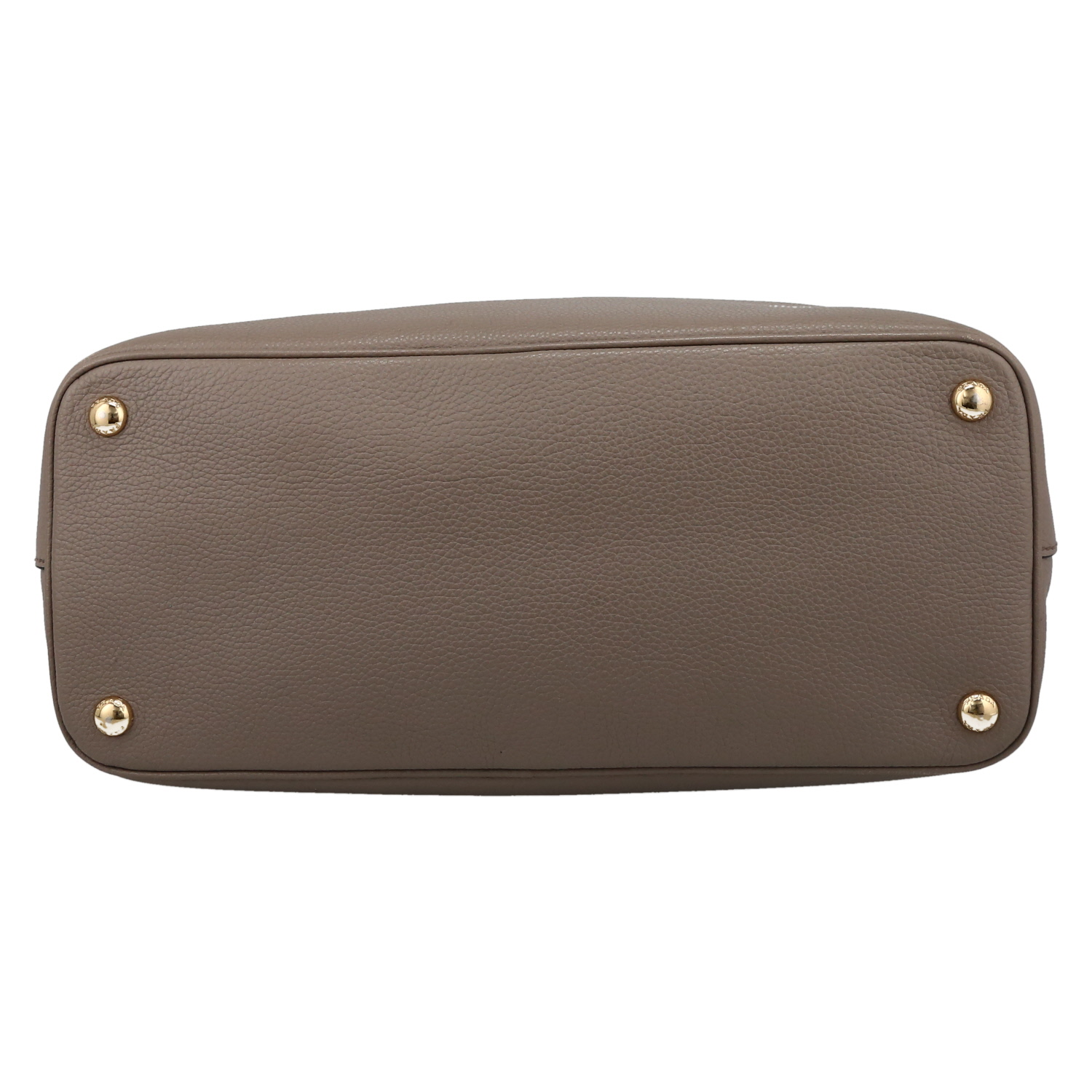 Prada  Double handbag  in taupe grained leather - Detail D4