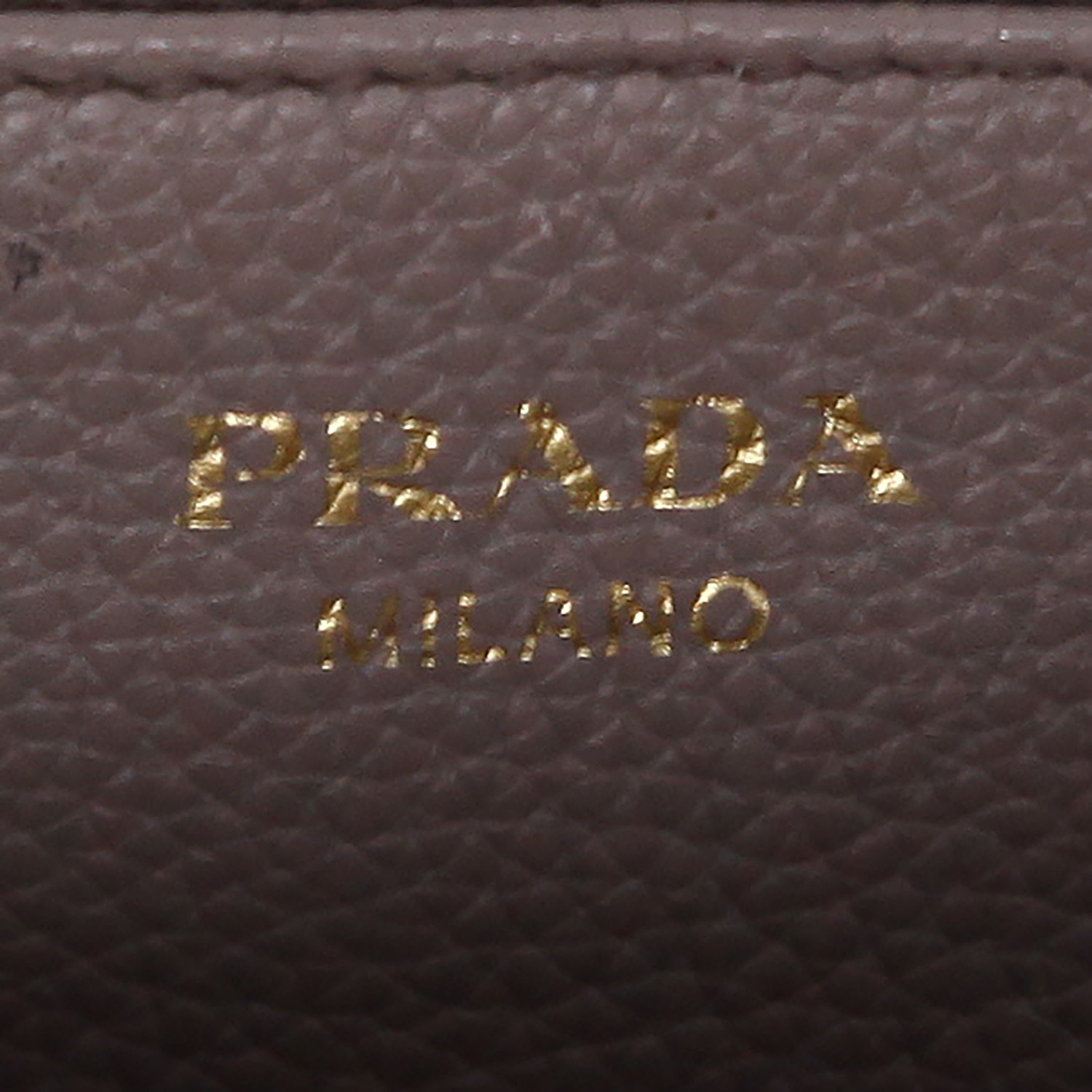 Prada  Double handbag  in taupe grained leather - Detail D9