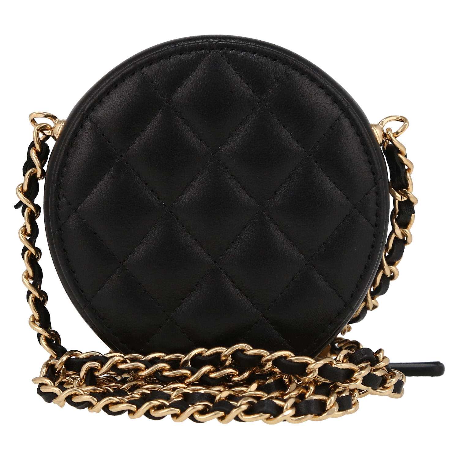 Chanel  Editions Limitées clutch  gilt metal  and black leather - Detail D7