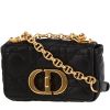Dior  Caro small  shoulder bag  in black quilted leather - 00pp thumbnail