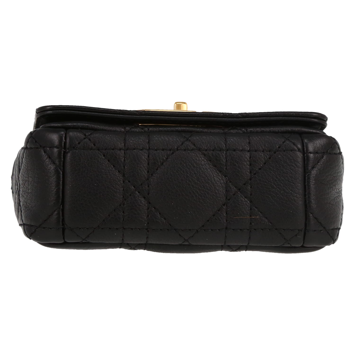 Dior  Caro small  shoulder bag  in black quilted leather - Detail D1