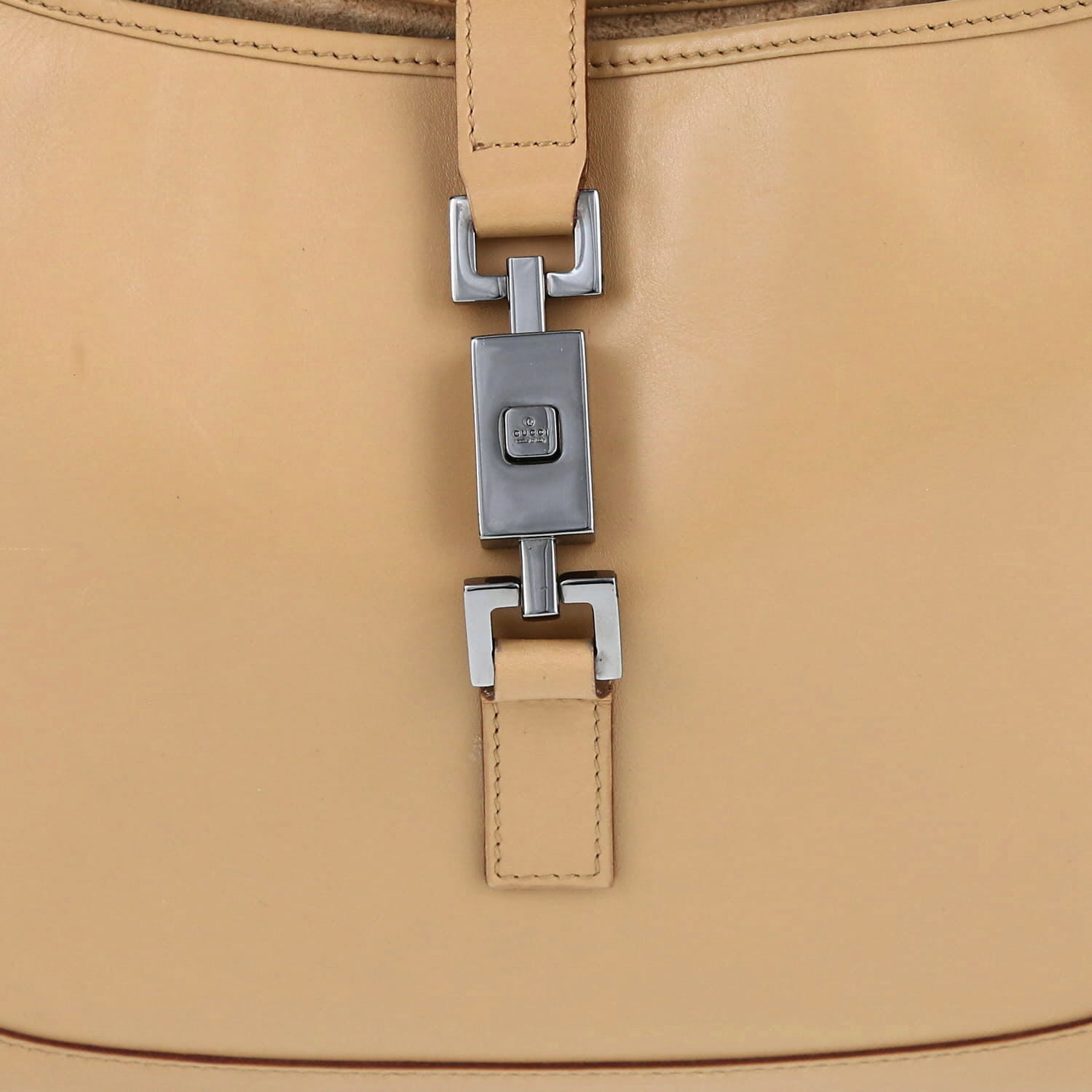 Borsa Gucci  Jackie in pelle beige - Detail D1