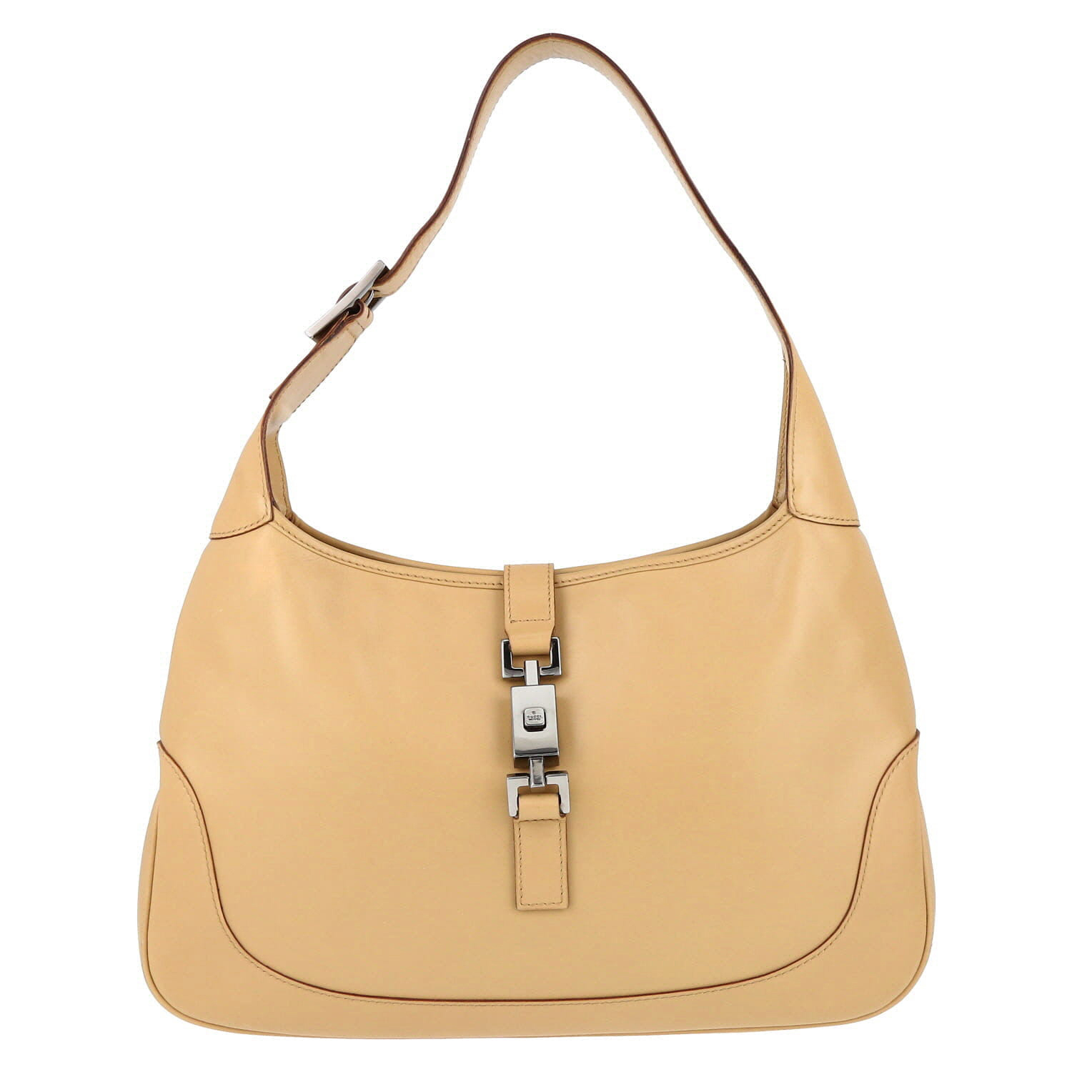 Bolso de mano Gucci  Jackie en cuero beige - Detail D2