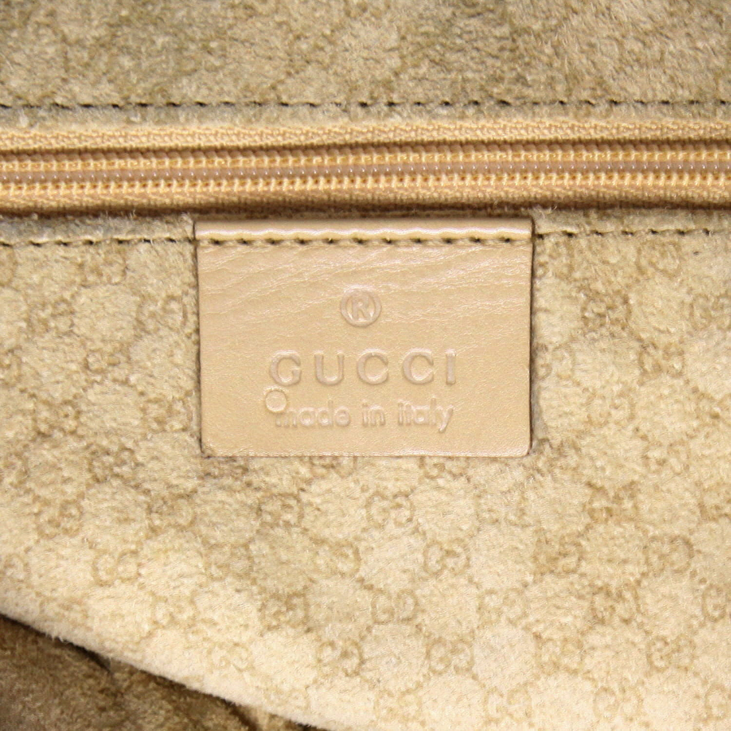 Gucci  Jackie handbag  in beige leather - Detail D9