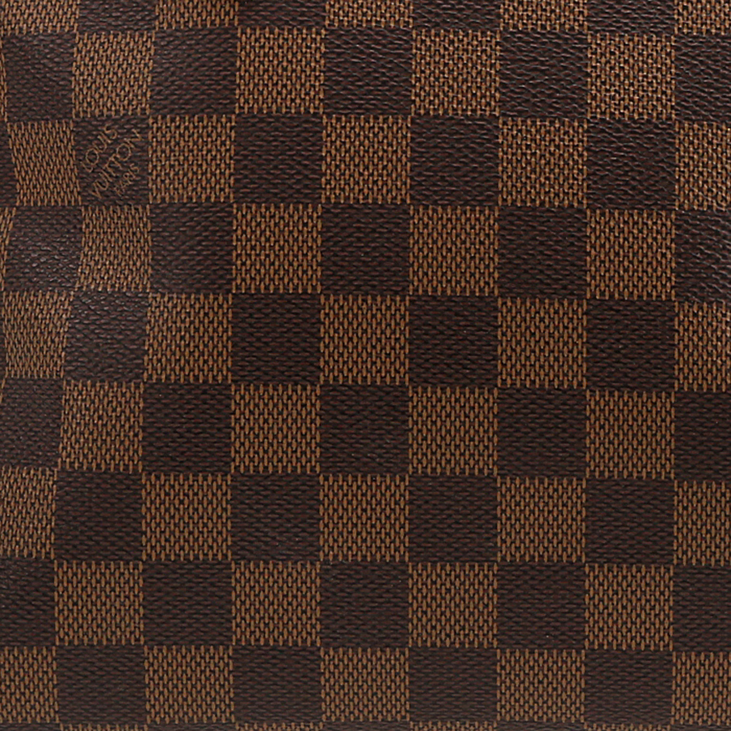 Borsa Louis Vuitton  Triana in tela a scacchi ebana e pelle lucida marrone - Detail D1