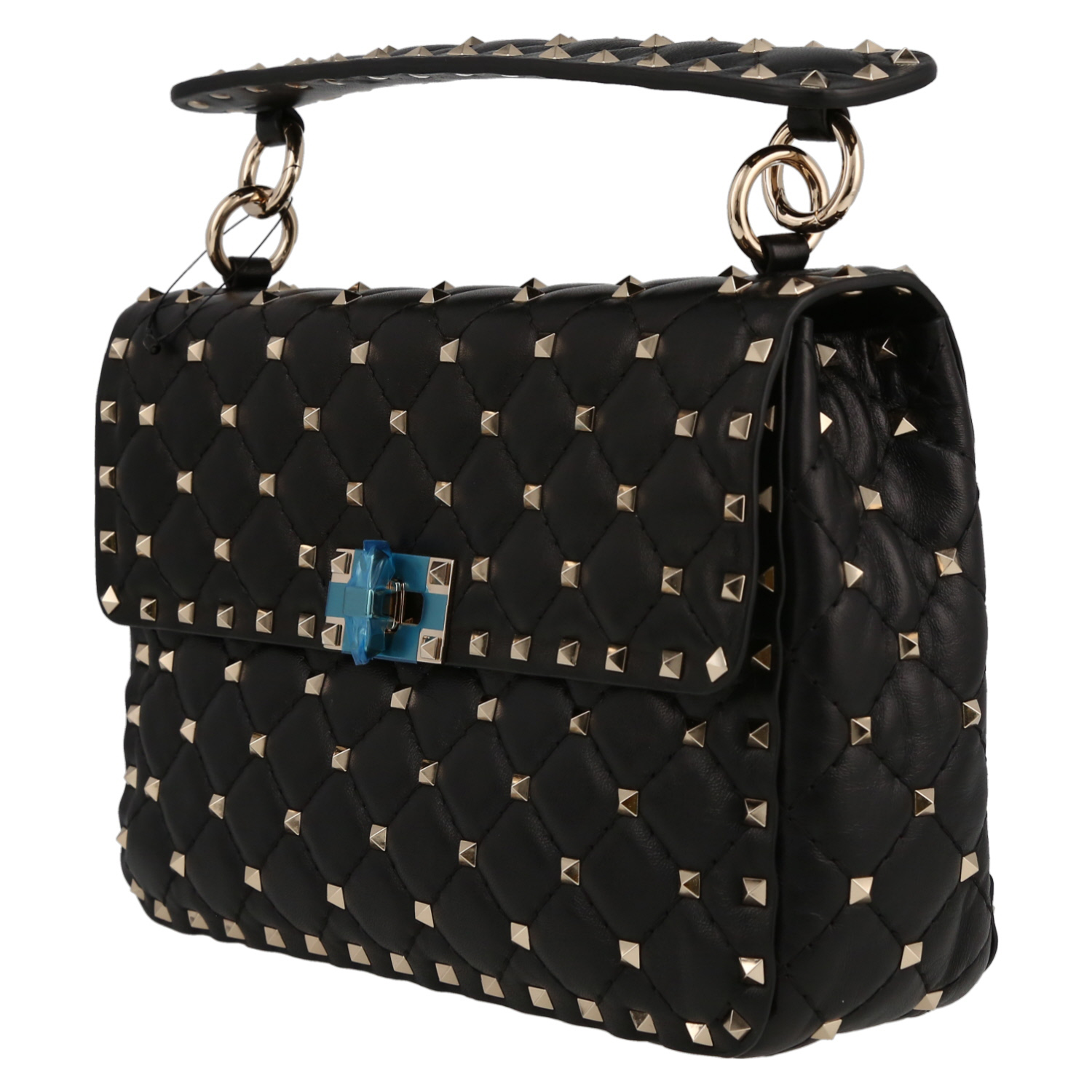 Borsa a tracolla Valentino Garavani  Rockstud in pelle nera - Detail D3