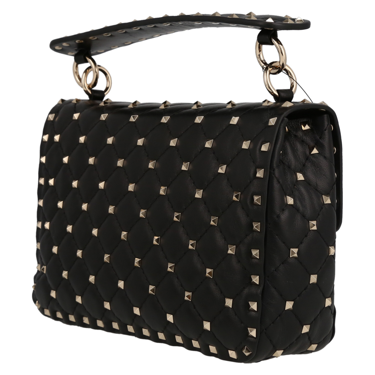 Bolso bandolera Valentino Garavani  Rockstud en cuero negro - Detail D5