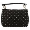 Borsa a tracolla Valentino Garavani  Rockstud in pelle nera - Detail D7 thumbnail