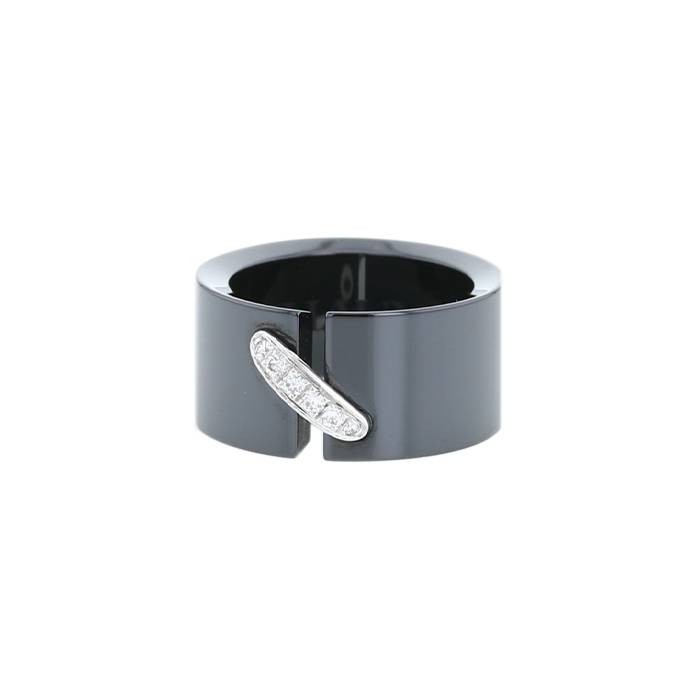 Chaumet Lien ring in ceramic, white gold and diamonds - 00pp