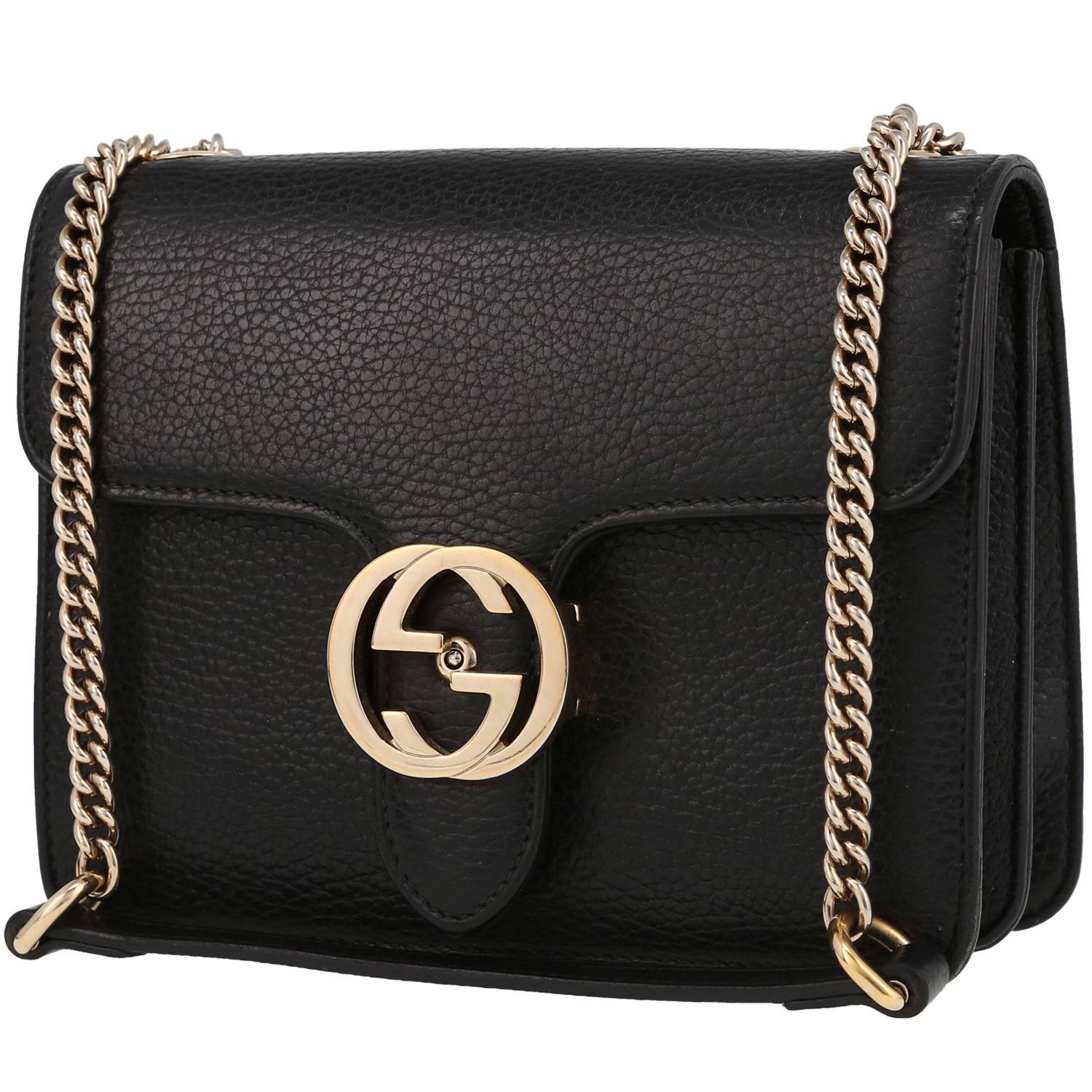 Gucci GG Interlocking Shoulder Bag Mini Black