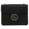 Borsa a tracolla Gucci  Interlocking G in pelle martellata nera - Detail D2 thumbnail