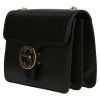 Gucci  Interlocking G shoulder bag  in black grained leather - Detail D3 thumbnail
