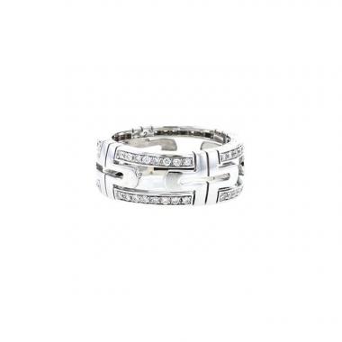 Bague Bulgari Parentesi en or blanc et diamants