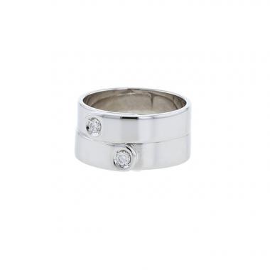 Dinh Van Double Sens ring in white gold and diamonds