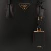 Prada  Double handbag  in black leather saffiano - Detail D1 thumbnail