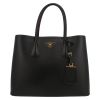 Prada  Double handbag  in black leather saffiano - Detail D2 thumbnail