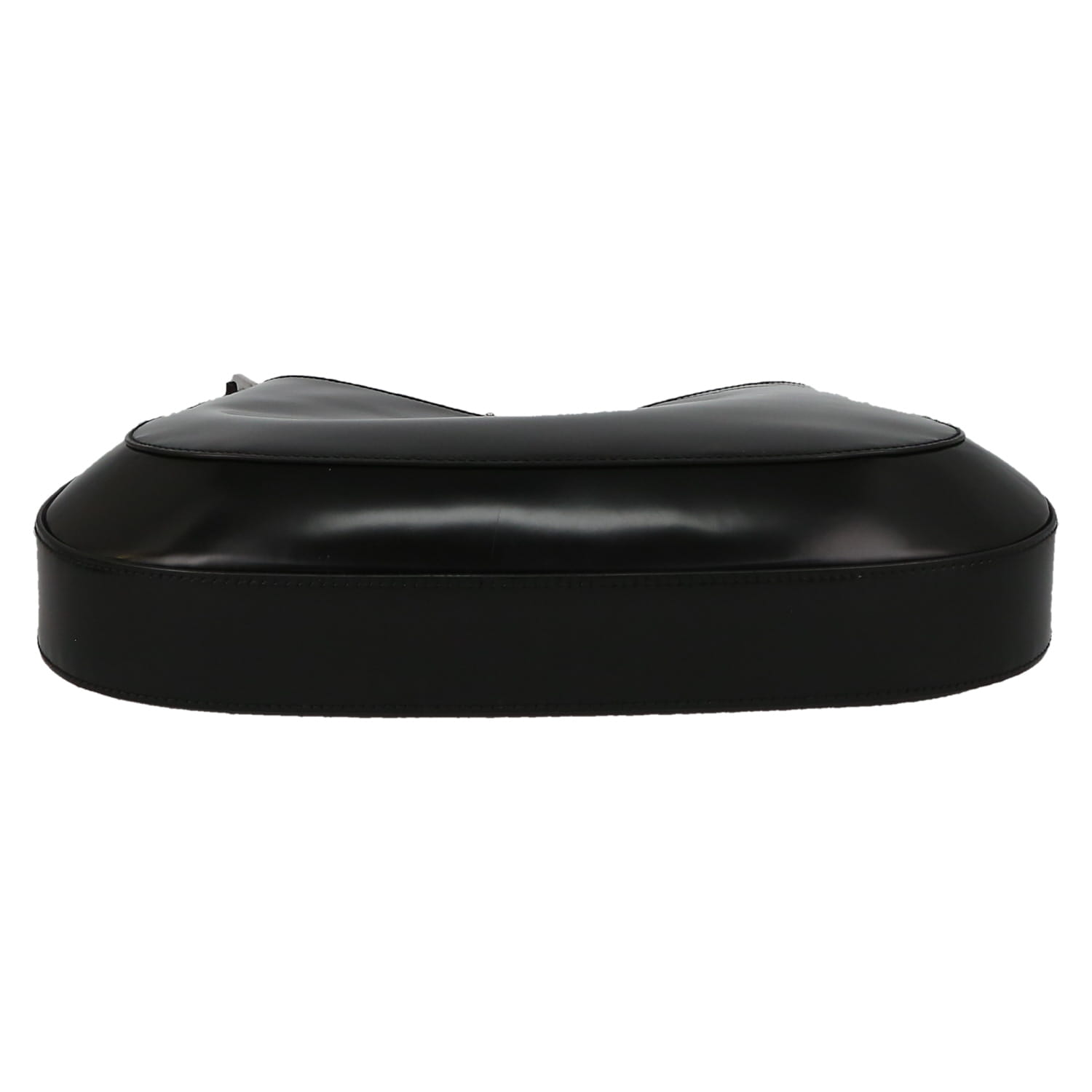 Bolso de mano Prada  Cleo en cuero esmaltado negro - Detail D4