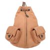 Mochila Chanel  Sac à dos en cuero acolchado color camel - Detail D2 thumbnail