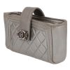 Billetera Chanel   en cuero acolchado plateado - Detail D3 thumbnail