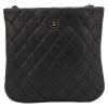 Chanel Pochette  in black quilted leather - Detail D2 thumbnail