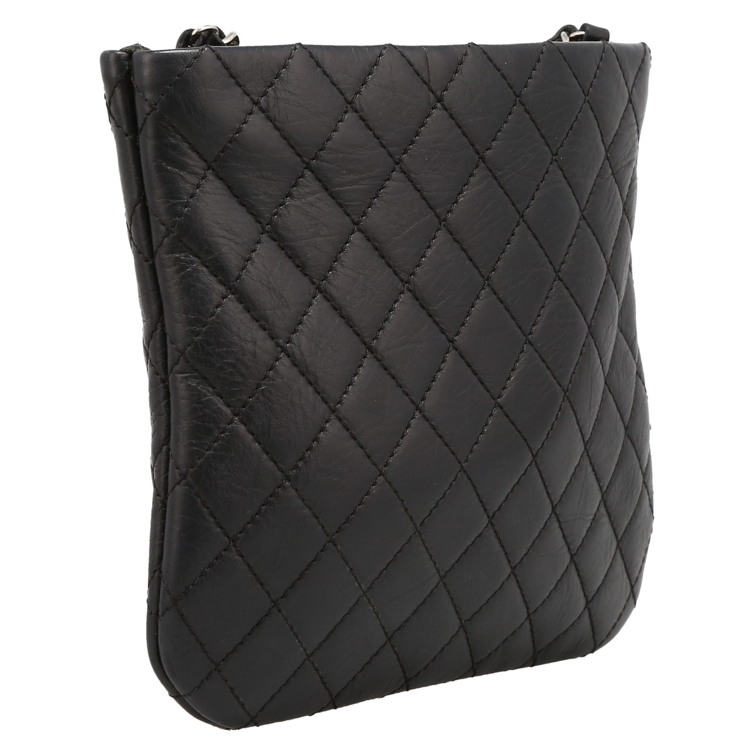 Chanel pouch  in black quilted leather - Detail D6