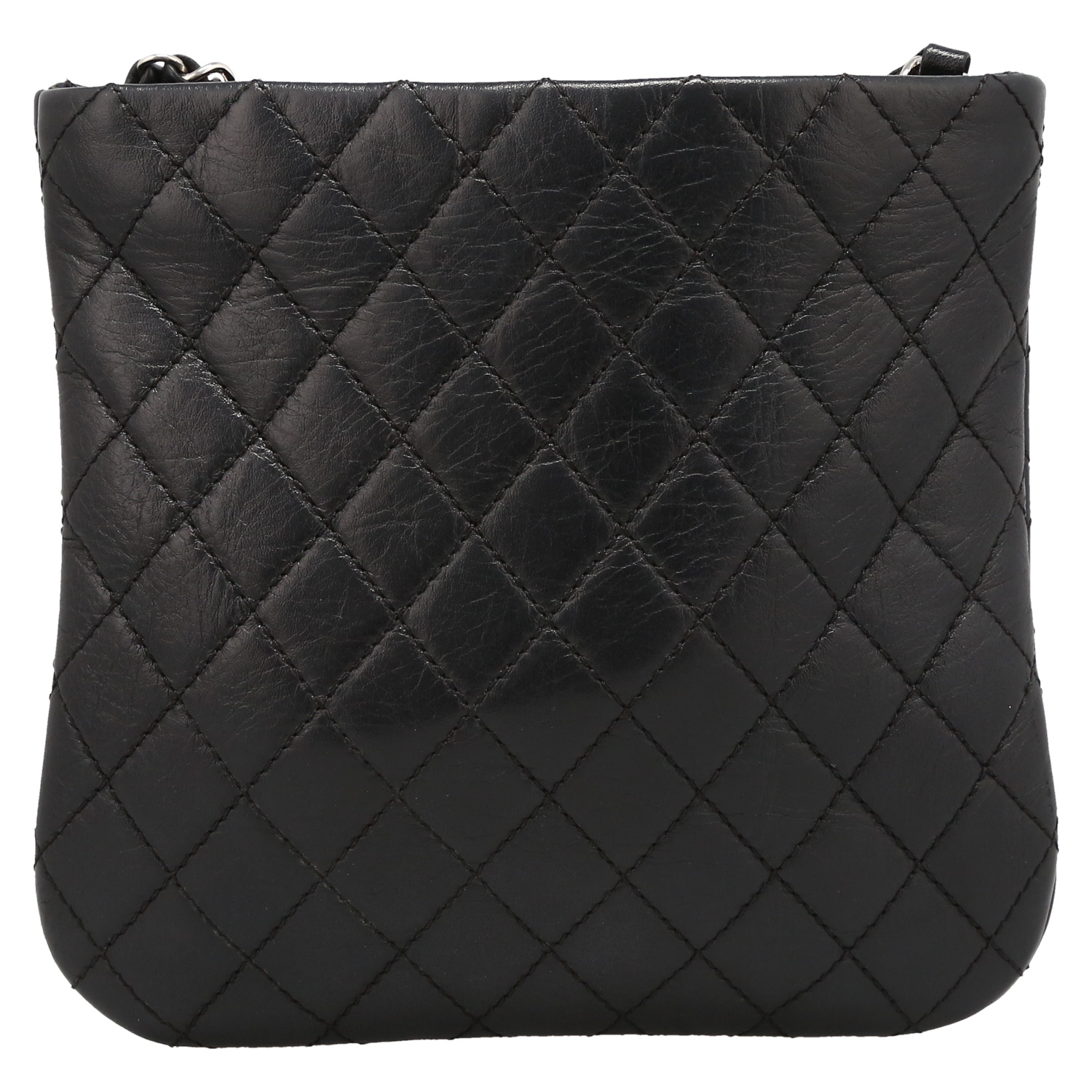 Bolsito de mano Chanel en cuero acolchado negro - Detail D7