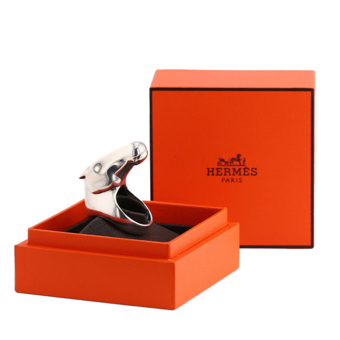 Hermès Galop ring in silver - Detail D2