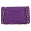 Chanel  Timeless Classic handbag  in purple quilted grained leather - Detail D7 thumbnail