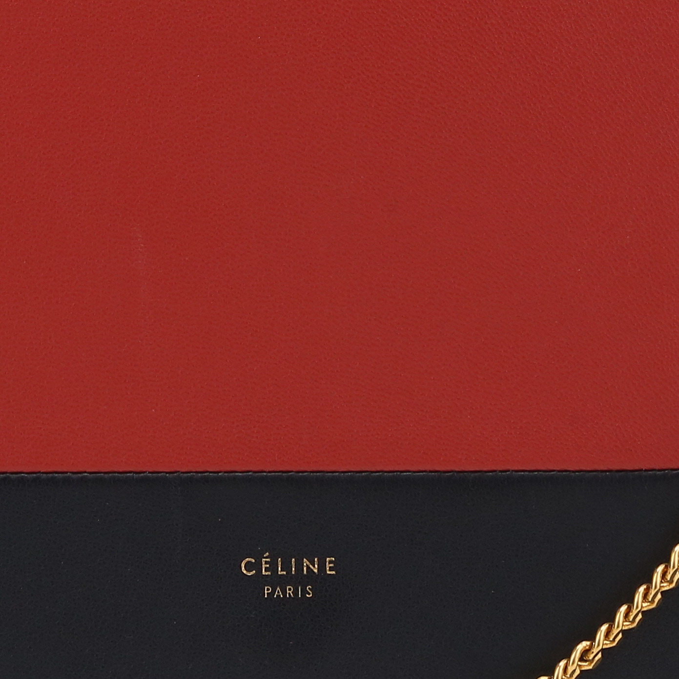 Sac/pochette Celine  Frame en cuir bleu et rouge - Detail D1
