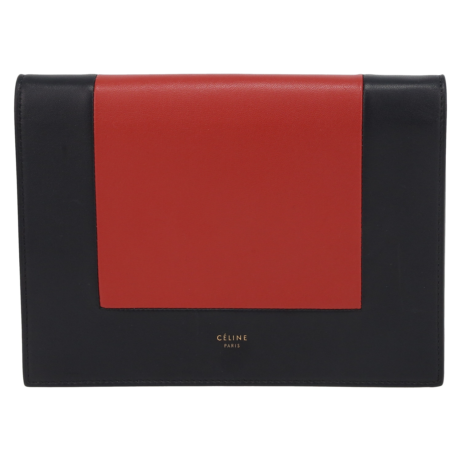 Celine  Frame handbag/clutch  in blue and red leather - Detail D2