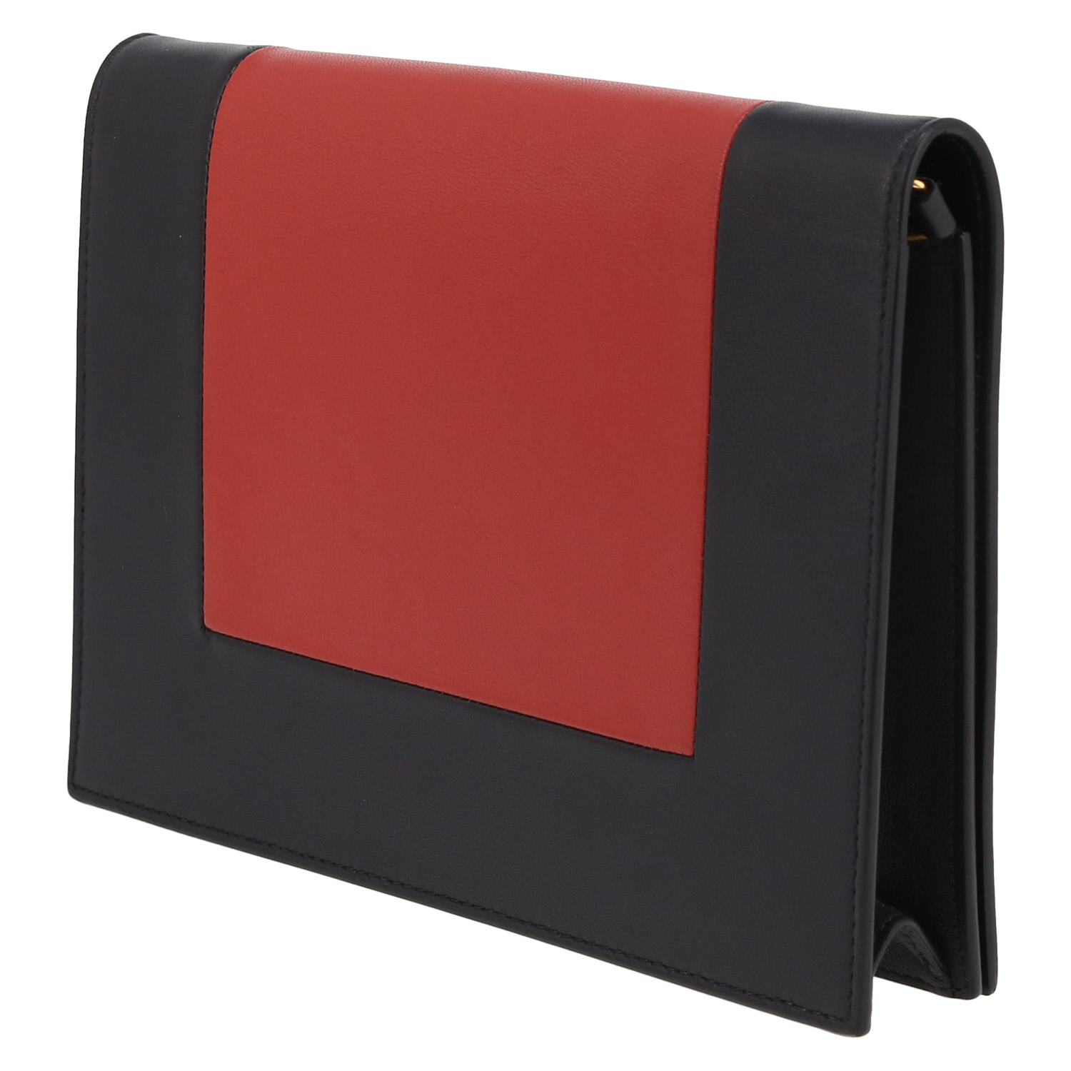 Celine  Frame handbag/clutch  in blue and red leather - Detail D5