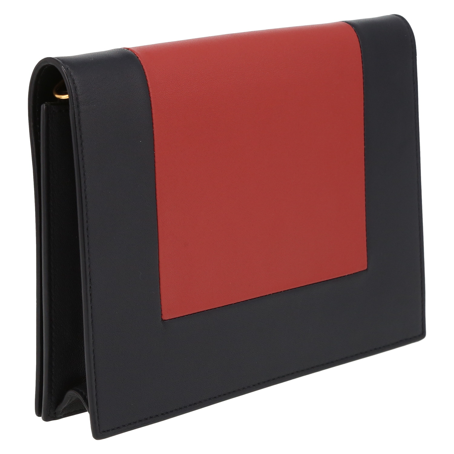 Celine  Frame handbag/clutch  in blue and red leather - Detail D6
