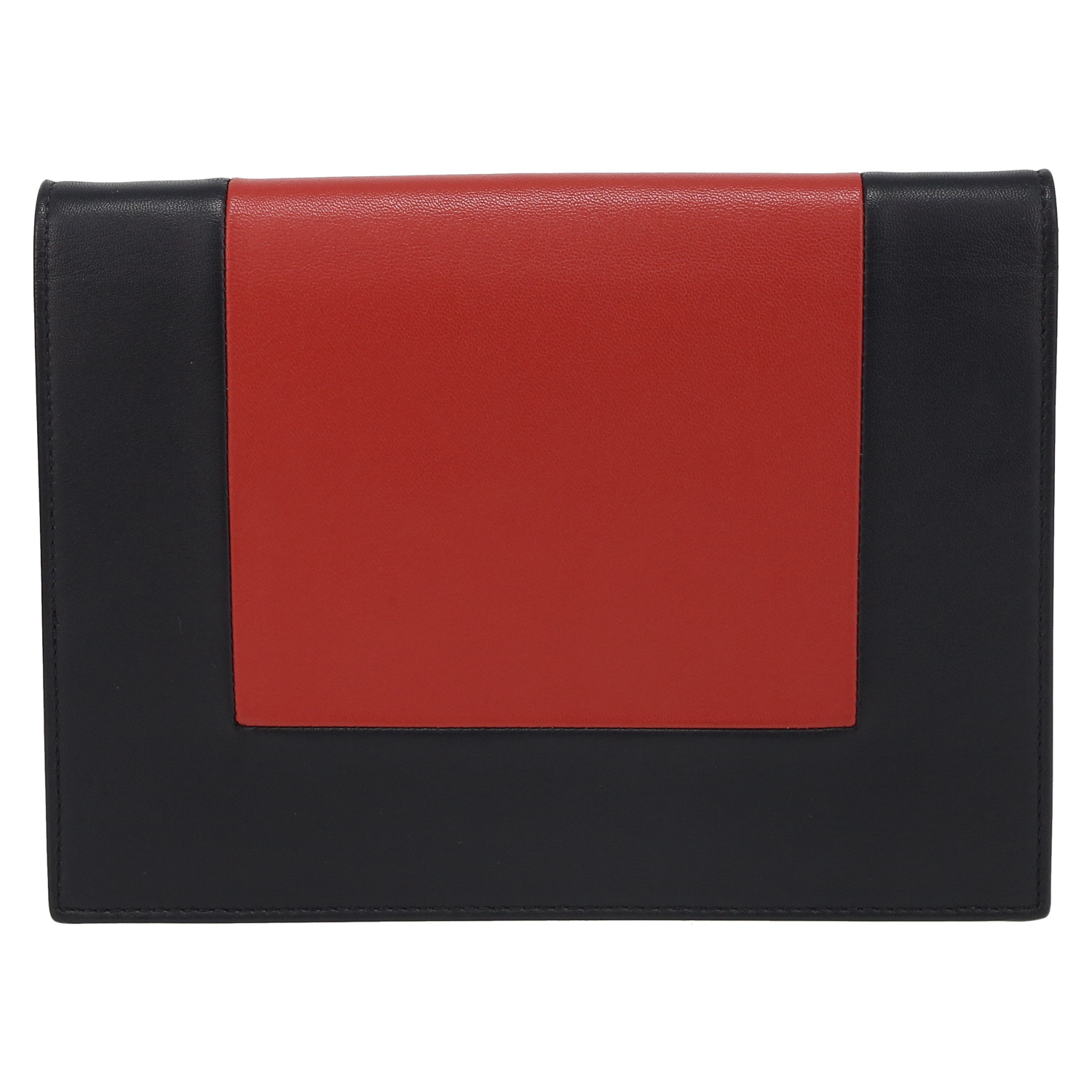 Celine  Frame handbag/clutch  in blue and red leather - Detail D7