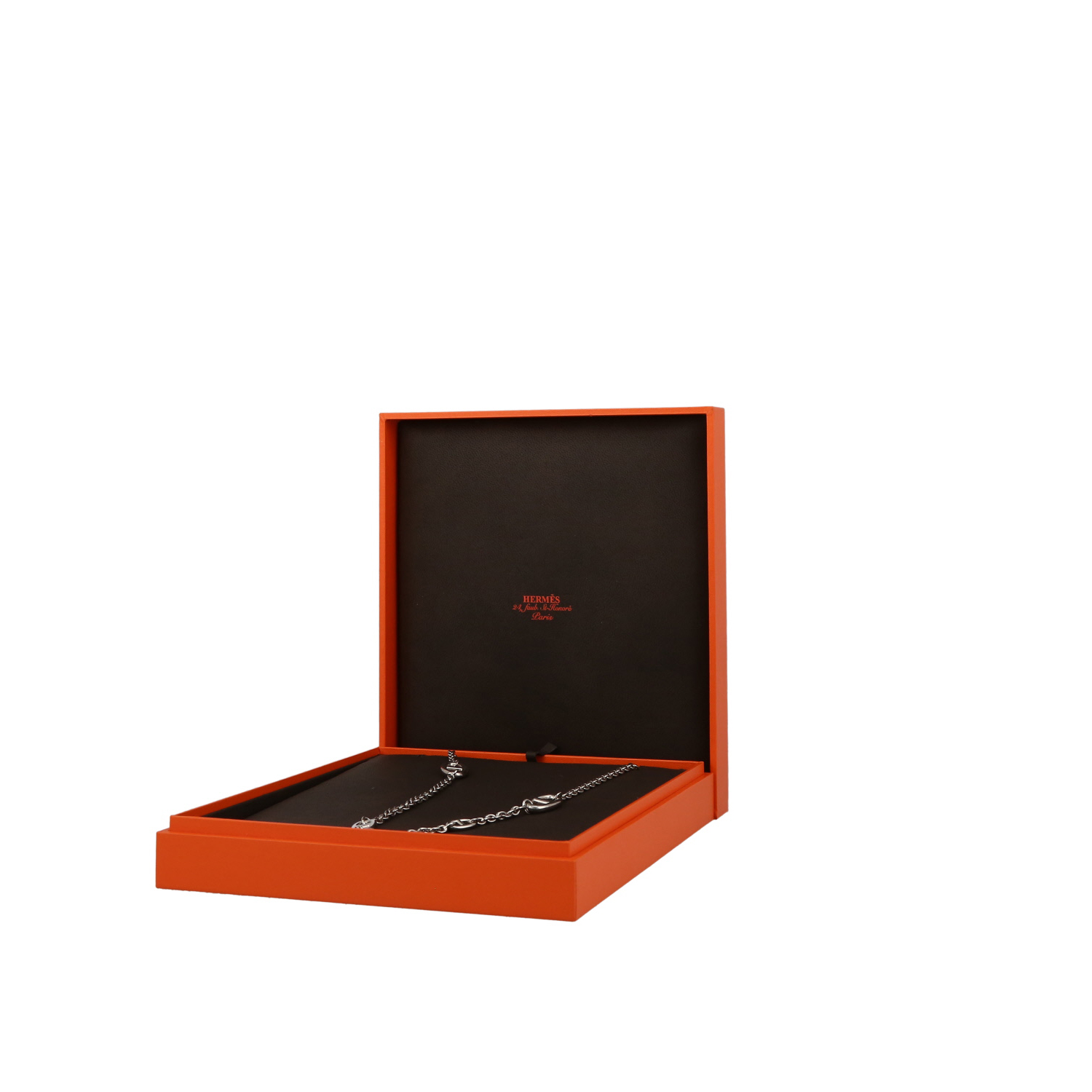 Collana lunga Hermès Farandole modello medio in argento - Detail D2