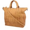 Bottega Veneta   shopping bag  in beige and brown intrecciato leather - 00pp thumbnail