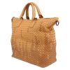Bottega Veneta   shopping bag  in beige and brown intrecciato leather - Detail D3 thumbnail
